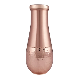 Copper Hammered Finish Jar with Inbuild Glass