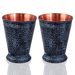 Copper Glass with Elegant Marble Look - Perfect for Dining Ambiance