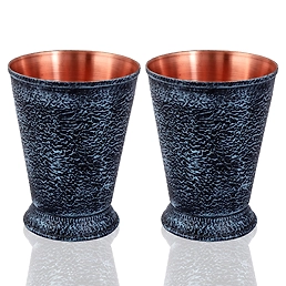 Copper Glass with Elegant Marble Look - Perfect for Dining Ambiance