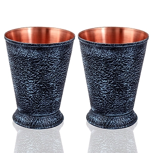 Copper Glass with Elegant Marble Look - Perfect for Dining Ambiance