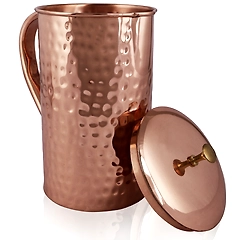 Copper Hammered JUG 1.5L - Elegant Design & Health Benefits