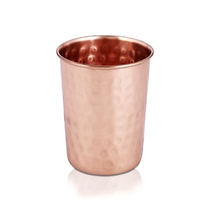 Handcrafted Copper Hammered Glass – Artisanal Elegance for Your Table