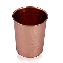 Handcrafted Copper Hammered Glass – Artisanal Elegance for Your Table