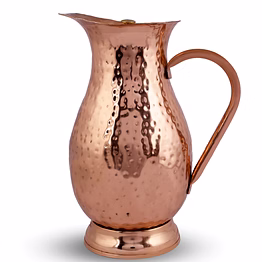 exquisite copper hammered jug - 2ltr for elegant dining