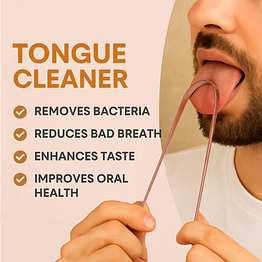 premium ayurvedic copper tongue cleaner set - dual handle design