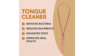 Ayurvedic Copper Tongue Cleaner - Premium Single Handle for Effective Oral Hygiene