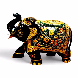 craftaza wooden hand painted elephant statue