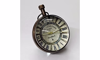 Ball Clock Brass Made Antique Finish