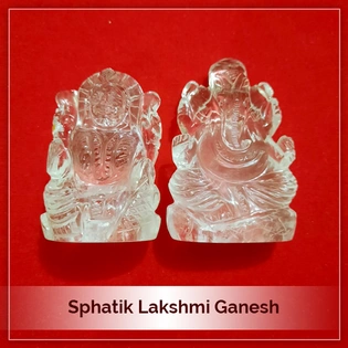 Sphatik (Crystal) Lakshmi Ganesh