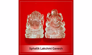 Sphatik (Crystal) Lakshmi Ganesh