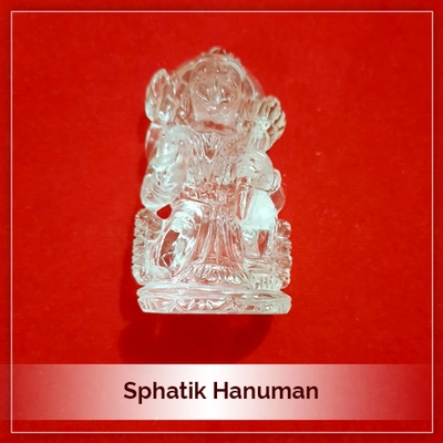 Sphatik (Crystal) Hanuman