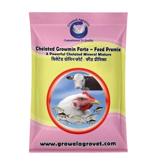 Aquacultures, Animals And Poultry : Chelated Growmin Forte- Feed Premix: Chelated Minerals Mixture .