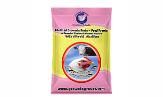 Aquacultures, Animals And Poultry : Chelated Growmin Forte- Feed Premix: Chelated Minerals Mixture  .