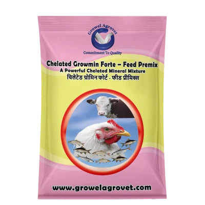 Aquacultures, Animals And Poultry : Chelated Growmin Forte- Feed Premix: Chelated Minerals Mixture .