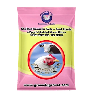 Aquacultures, Animals And Poultry : Chelated Growmin Forte- Feed Premix: Chelated Minerals Mixture  .