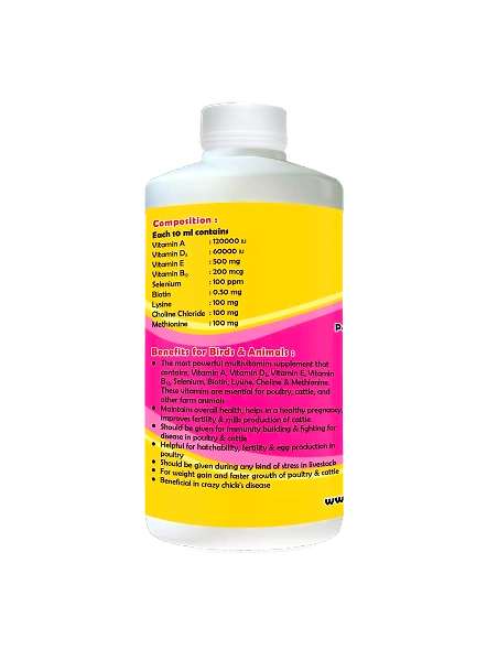 Pigeons : Growvit Power – A Powerful Multivitamins (Vitamin AD3E)-500 ml-3
