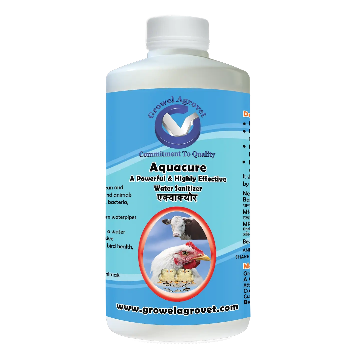 Pet Birds : Aquacure – Powerful And Highly Effective Water Sanitizer And Acidifier-500 ml-1