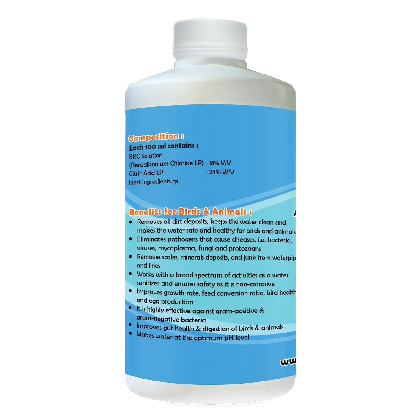 Pet Birds : Aquacure – Powerful And Highly Effective Water Sanitizer And Acidifier-500 ml-3