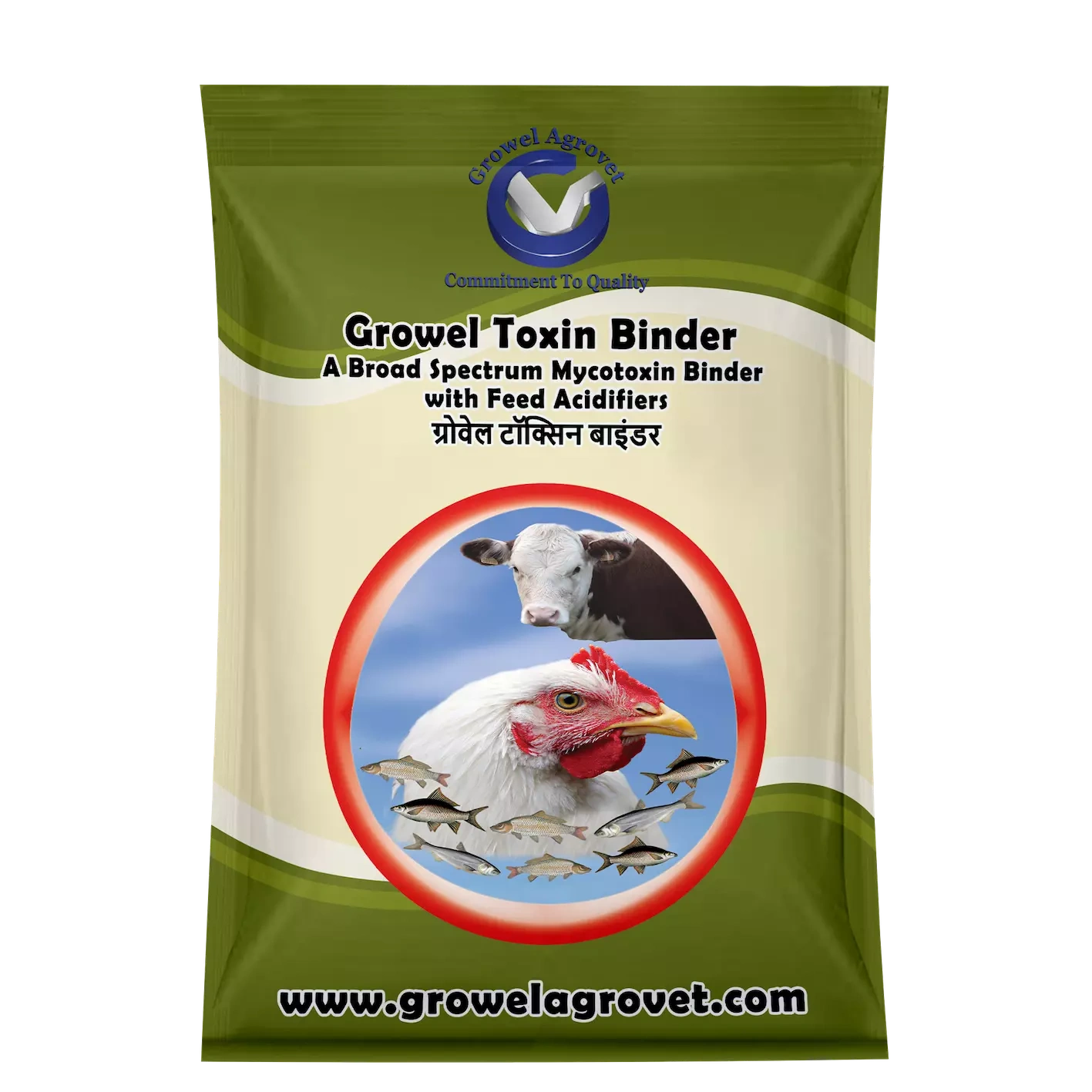 Pig and Swine : Growel Toxin Binder : A Broad Spectrum Mycotoxin Binder With Feed Acidifiers-5 kg-1