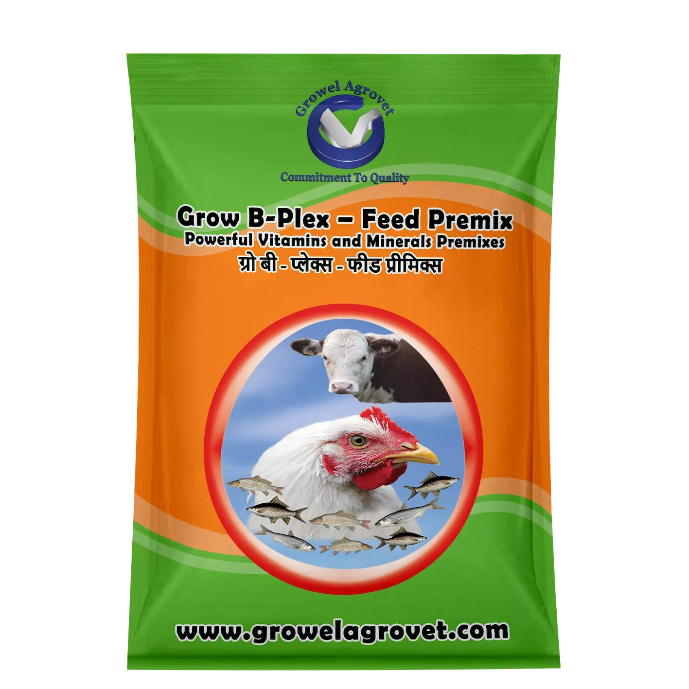 Aquaculture : Grow B-Plex – Feed Premix: Vitamins And Minerals Feed Premixes With 19 Compositions-1138-5kg