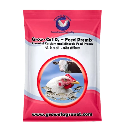 Growel Agrovet Dairy Cattle : Grow-Cal D3 – Feed Premix : Calcium And Minerals Feed Premix