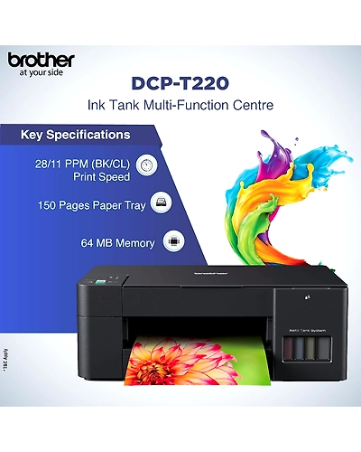 Brother DCP-T220 All-in One Ink Tank Refill System Printer-1