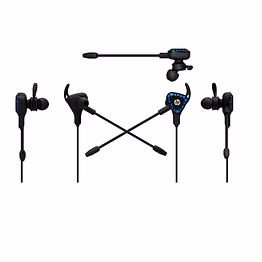 hp h150 wired gaming earphone with mic (black)-5yr85aa