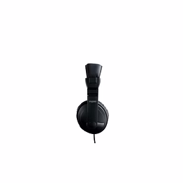 rapoo h150 stereo wired over ear headphones with microphone noise-reduction, usb, pc/mac/laptop/chrome os - black