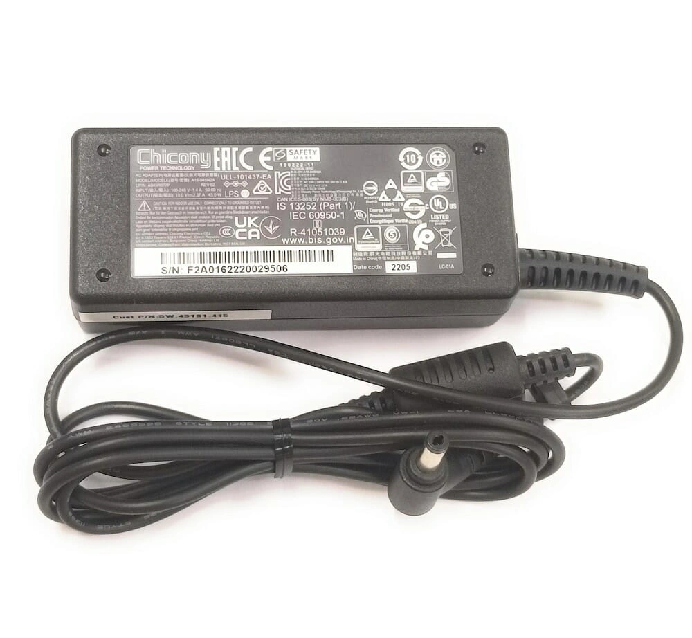 Acer 19V 2.37A 45W Adapter (3.0*1.0mm)-5W.43179.001-7232