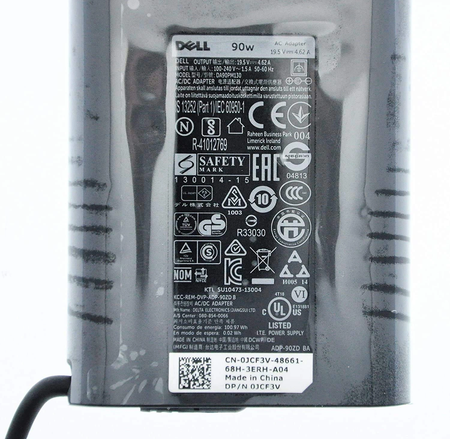 Dell Original 5GT3K 90W 19.5V 7.4mm Slim AC Laptop Adapter Charger (Black)-7