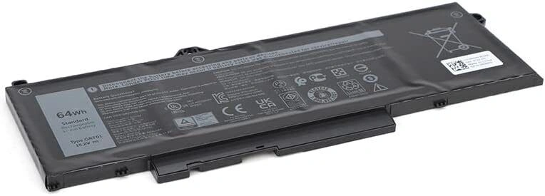 Dell Original 4 Cell 12.2V 64WHr Laptop Battery for Latitude 5521 Precision 3470-1