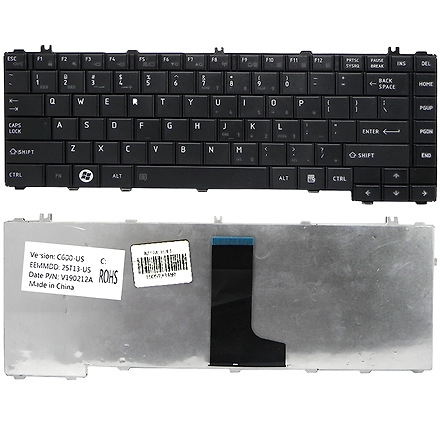 Lapgrade Toshiba Satellite L600, C600 Series Glossy (AETE2U00010) Laptop KeyBoard-3643