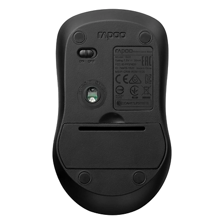 RAPOO 1620 wireless Mouse , 2.4 GHz with USB Nano Receiver, Optical Tracking, Ambidextrous, PC/Mac/Laptop - Black-3