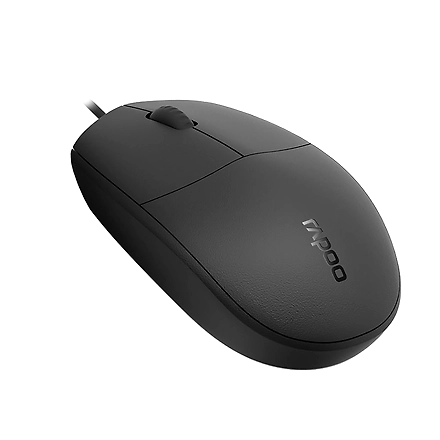 Rapoo N100 Wired USB Mouse, 3 yr Warranty, 1600 DPI Optical Tracking, Ambidextrous PC/Mac/Laptop - Black-4