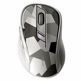 rapoo bluetooth wireless mouse, m500 silent multi mode bluetooth 5.0 mouse, 2.4g wireless portable optical mouse usb receiver, 1600 dpi for laptop, macbook, pc, windows, tablet, grey