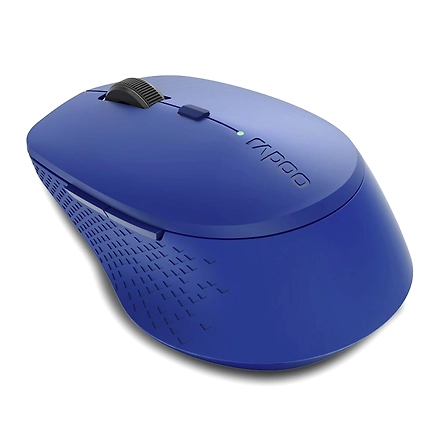 Rapoo M300 Silent Wireless Mouse 1600 DPI Sensor 9 Months Battery Life Quiet Buttons Ergonomic for Right-Handed PC &amp; Mac, 3 Years Warranty - Blue-2