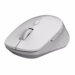 rapoo m300 silent wireless mouse 1600 dpi sensor 9 months battery life quiet buttons ergonomic for right-handed pc & mac, 3 years warranty - grey