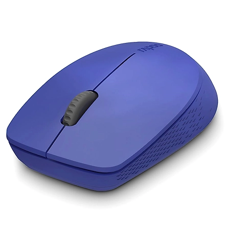 Rapoo M100 Ultra Silent Wireless Mouse With Bluetooth Multi-Device Connectivity Upto 3 Devices, Ergonomic Design, 1300 DPI &amp; 10 Meter Range for PC/Laptop/MacBook/Tablet Phones, 3 Years Warranty - Blue-1079