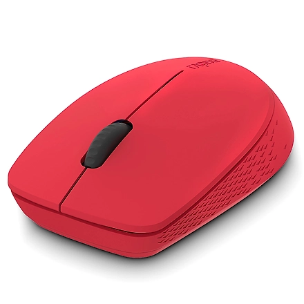 Rapoo M100 Ultra Silent Wireless Mouse With Bluetooth Multi-Device Connectivity Upto 3 Devices, Ergonomic Design, 1300 DPI &amp; 10 Meter Range for PC/Laptop/MacBook/Tablet Phones, 3 Years Warranty - Red-1087