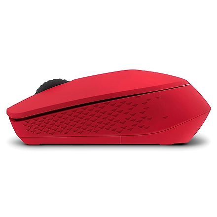 Rapoo M100 Ultra Silent Wireless Mouse With Bluetooth Multi-Device Connectivity Upto 3 Devices, Ergonomic Design, 1300 DPI &amp; 10 Meter Range for PC/Laptop/MacBook/Tablet Phones, 3 Years Warranty - Red-1
