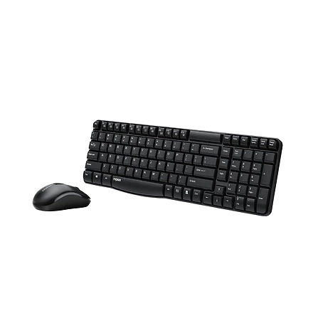 Rapoo X1800S 2.4GHz Wireless Optical Keyboard &amp; Mouse Combo, 10 Meter Transmission Range, Spill-resistant Design, 1000 DPI Mouse, Fn Keys, 12 Multimedia Functions, 3 Years Warranty - Black-3