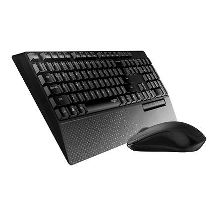 Rapoo X1960 Wireless Optical Mouse &amp; Keyboard Spill Resistance Multimedia Hotkeys 1000DPI Black-2