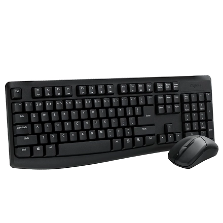 Rapoo X1800Pro 2.4G Wireless Keyboard and Mouse Combo with Spill-resistant and Multimedia hotkeys Design for Laptops Desktops PC-1130
