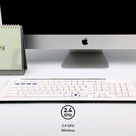 Rapoo 8210M Multi-Mode Keyboard &amp; Mouse Bluetooth 3.0/4.0 Wireless 2.4 GHz 1300 DPI Combo- White-4