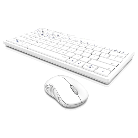 Rapoo 8000M Multi-Mode Keyboard &amp; Mouse Bluetooth 3.0/4.0 Wireless 2.4 GHz 1300 DPI Combo, 3 Years Warranty -White-2