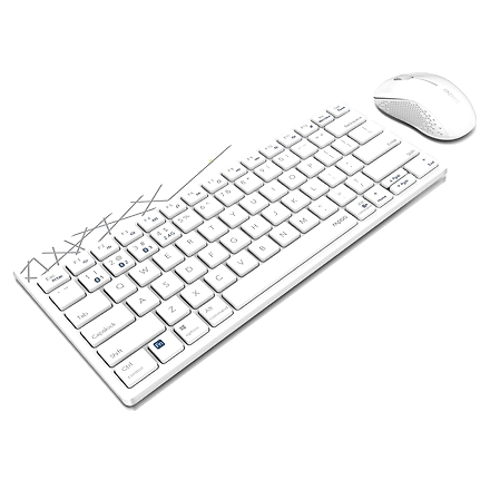 Rapoo 8000M Multi-Mode Keyboard &amp; Mouse Bluetooth 3.0/4.0 Wireless 2.4 GHz 1300 DPI Combo, 3 Years Warranty -White-3