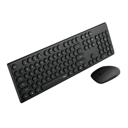Rapoo X260 Wireless Keyboard and Mouse Combo set 2.4 Ghz with Type Writer Key-1