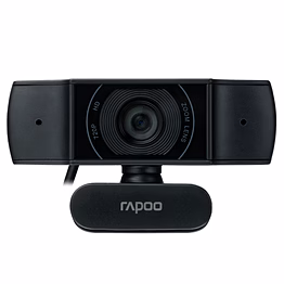 hd webcam with microphone, rapoo c260 usb 1080p , built-in dual noise reduction mics, 95-degree wide angle, zoom/skype/teams, conferencing and video calls