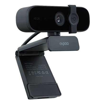 Rapoo C280 Digital USB FHD 1440P Business Webcam with Dual Microphone &amp; Privacy Cover, Plug and Play, for Zoom/Skype/Google Hangouts/Face Time for Mac, Laptop MAC PC Desktop-1