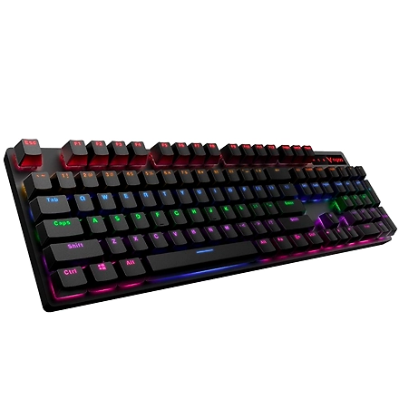Rapoo V500 Pro Mechanical Gaming Keyboard Cyan Black Edition With Black Switches, Spill-Resistant Design &amp; Aluminium alloy surface cover-1